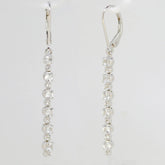 Sterling Silver Earrings Setting Leverback Dangle Main Stone Empty RD2.5 - Syzjewelry